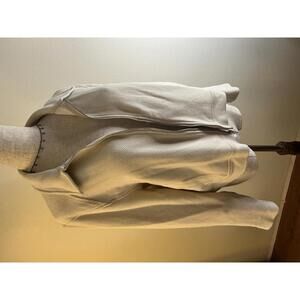 Cozy Beige Knit Zip-Up Sweater Jacket